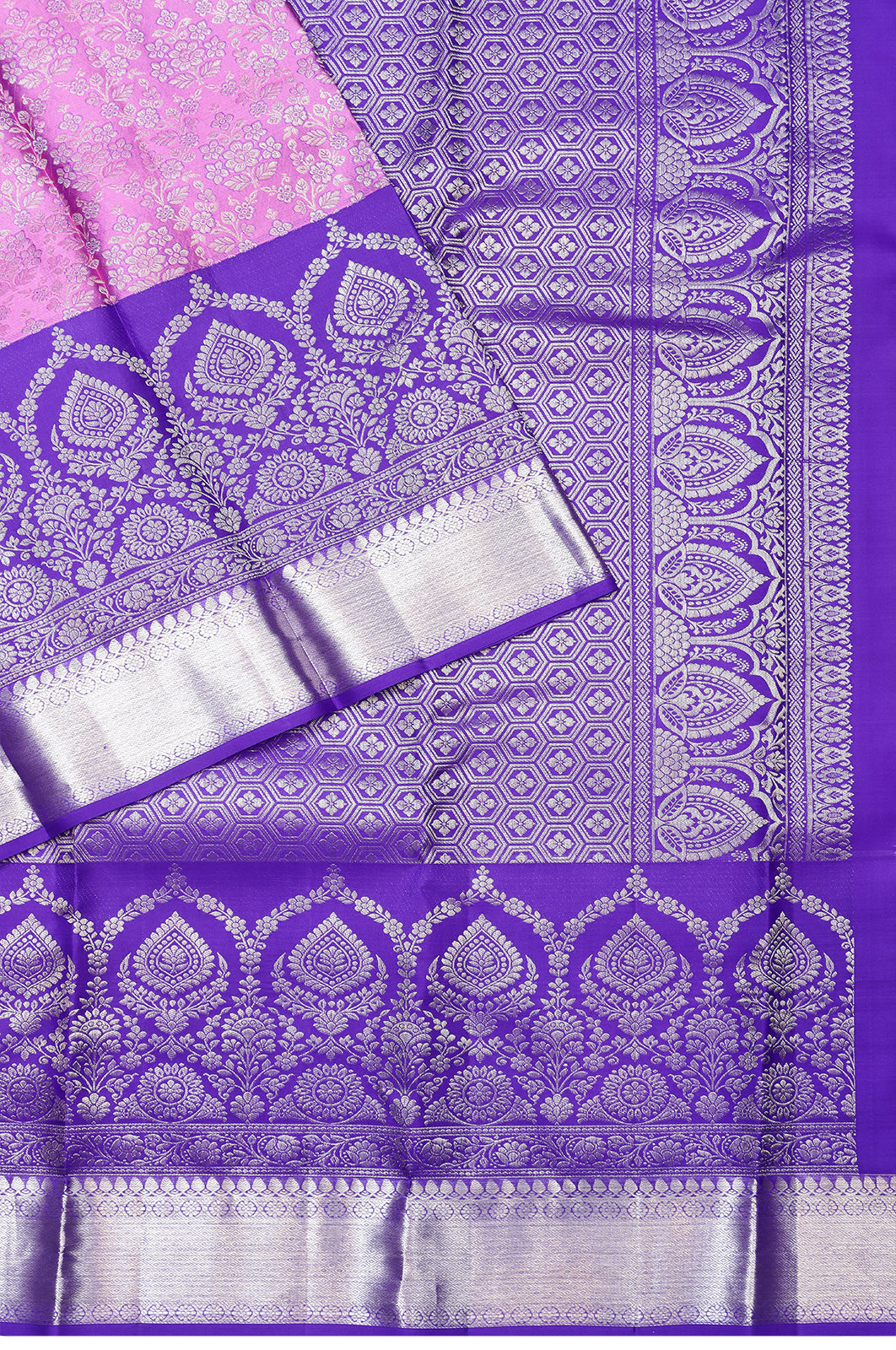 Taranga Kanchi Silk Brocade Pink Saree