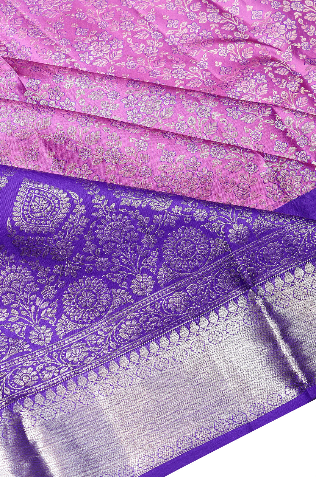 Taranga Kanchi Silk Brocade Pink Saree