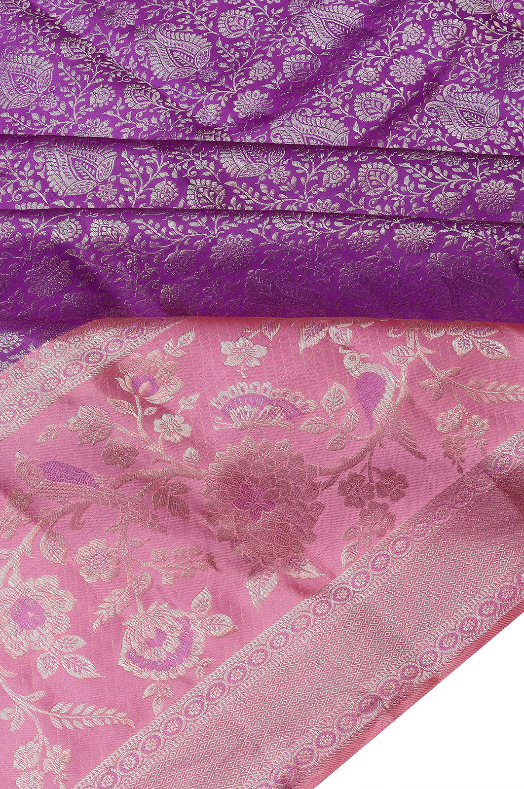 Taranga Kanchi Silk Brocade Violet Saree