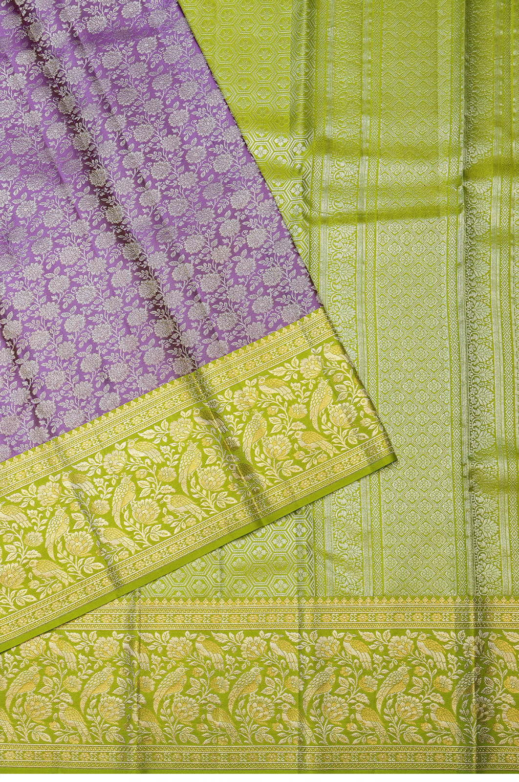 Taranga Kanchi Silk Brocade Violet Saree