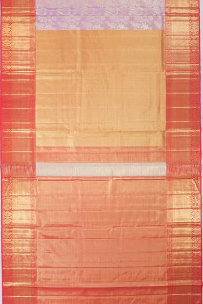 Kankatala Kanchipuram Silk Tissue Brocade Lavender Saree g2