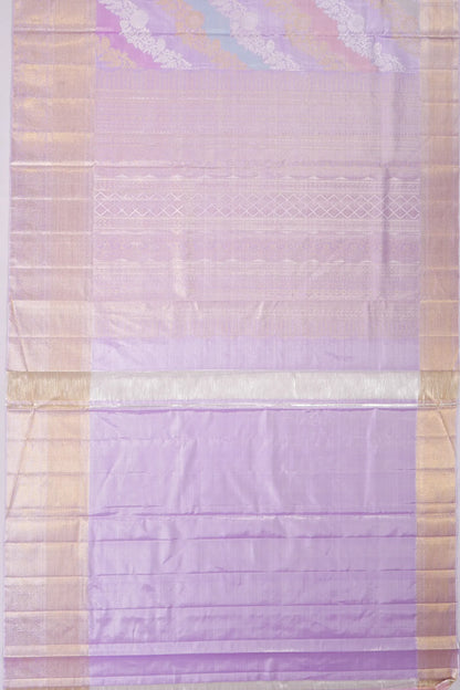 Kankatala Kanchipuram Silk Tissue Jaal Ragkat Lavender Saree g2