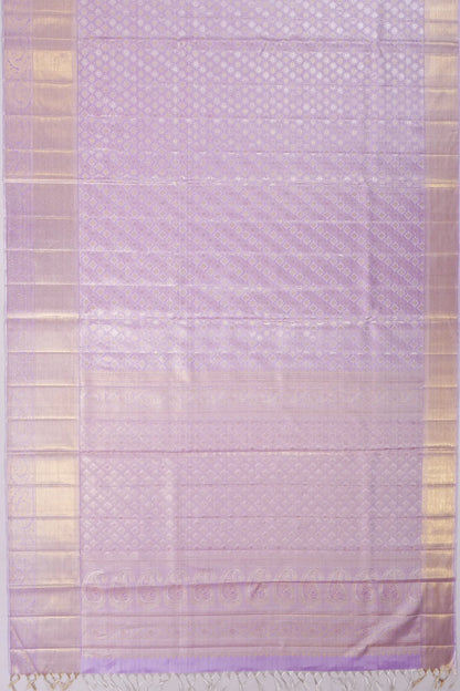 Kankatala Kanchipuram Silk Tissue Brocade Lavender Saree g2