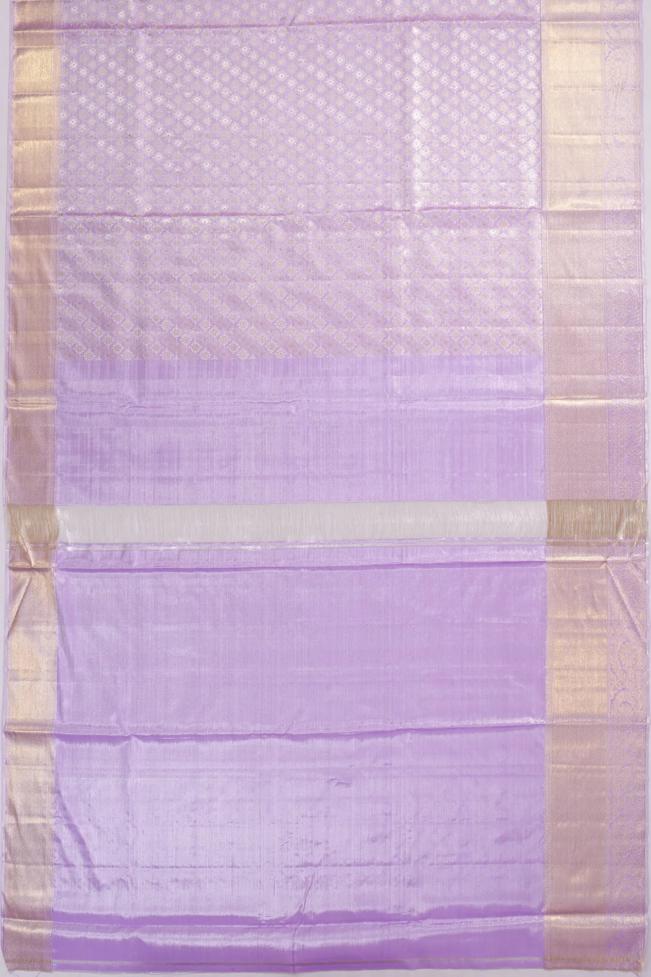 Kankatala Kanchipuram Silk Tissue Brocade Lavender Saree g2