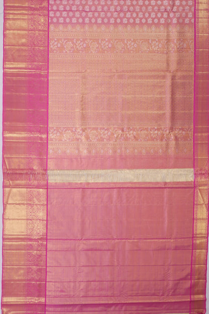 Kankatala Kanchipuram Silk Tissue Butta Pink Saree g2