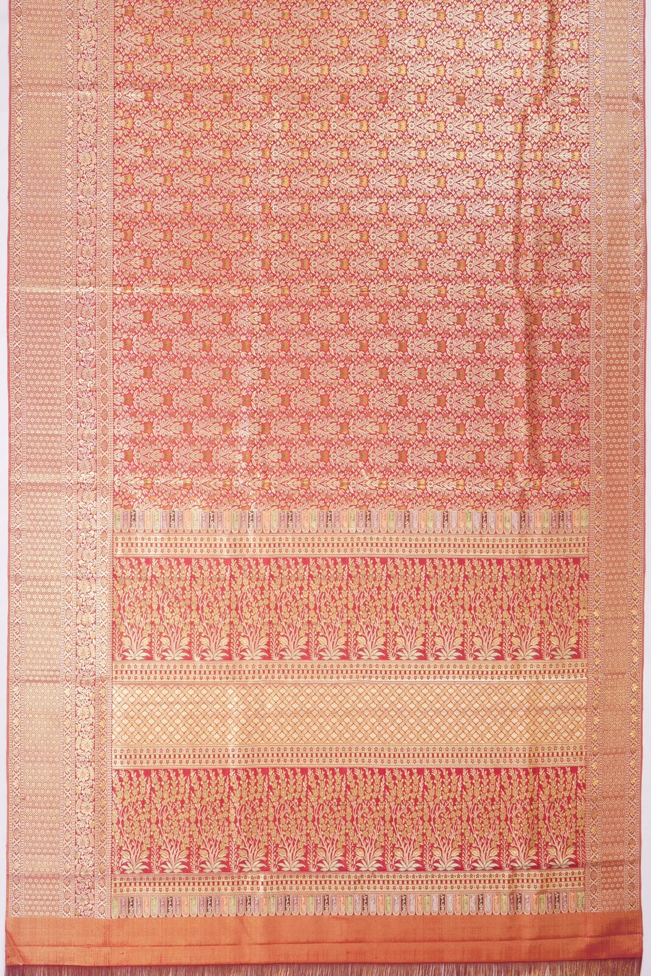 Kankatala Kanchipuram Silk Tissue Brocade Pink Saree g2
