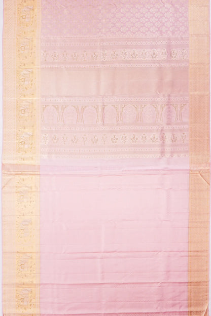 Kankatala Kanchipuram Silk Brocade Baby Pink Saree g2