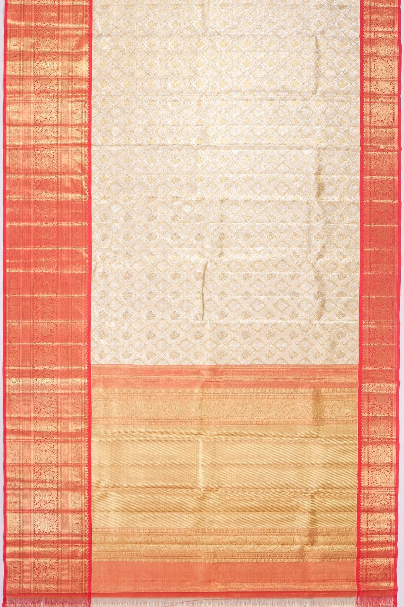 Kankatala Kanchipuram Silk Tissue Brocade Gold Saree g2