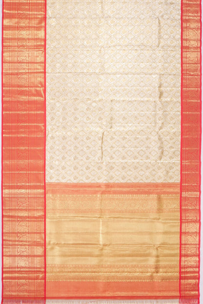 Kankatala Kanchipuram Silk Tissue Brocade Gold Saree g2