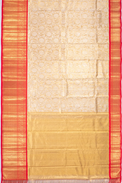 Kankatala Kanchipuram Silk Tissue Jaal Gold Saree g2