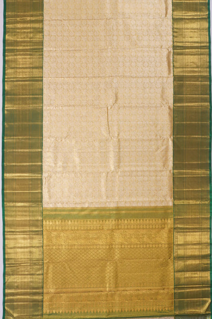 Kankatala Kanchipuram Silk Checks And Butta Gold Saree g2