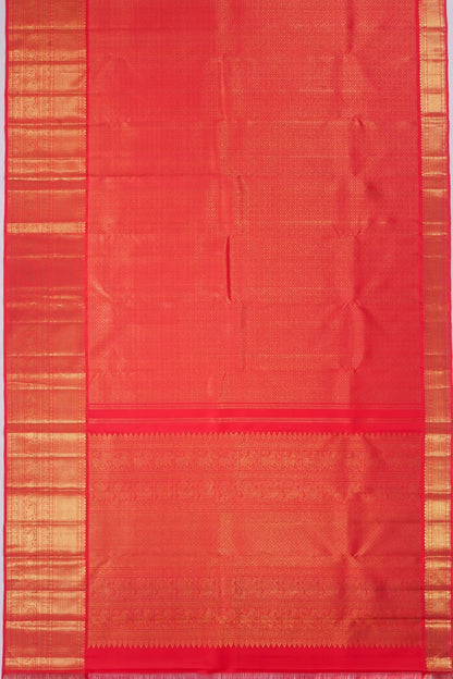 Kankatala Kanchipuram Silk Brocade Red Saree g2