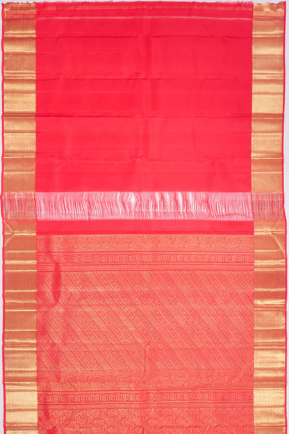 Kankatala Kanchipuram Silk Brocade Red Saree g2