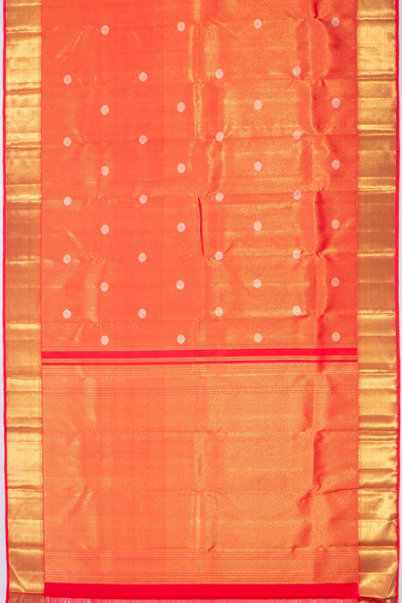 Kankatala Kanchipuram Silk Tissue And Butta Red Saree g2