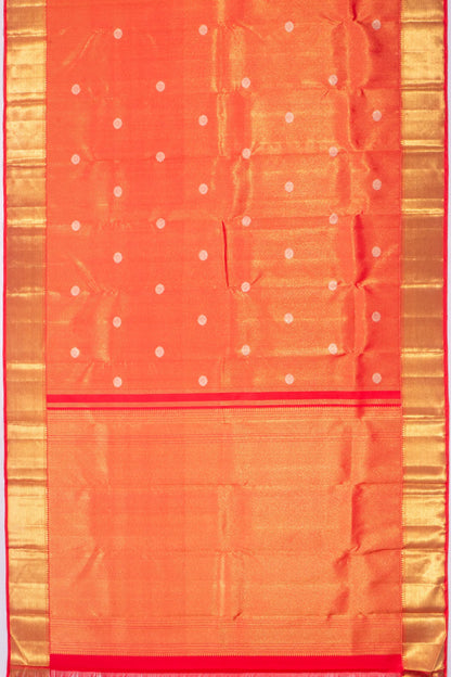 Kankatala Kanchipuram Silk Tissue And Butta Red Saree g2