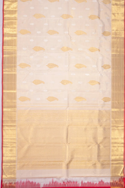 Kankatala Kanchipuram Silk Tissue Butta Gold Saree g2