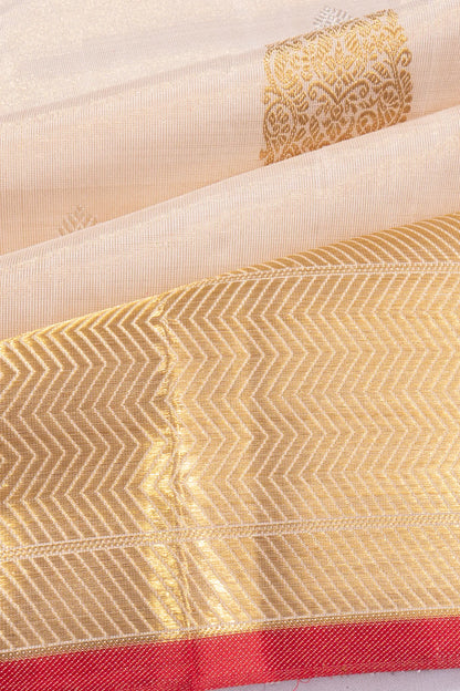 Kankatala Kanchipuram Silk Tissue Butta Gold Saree g2