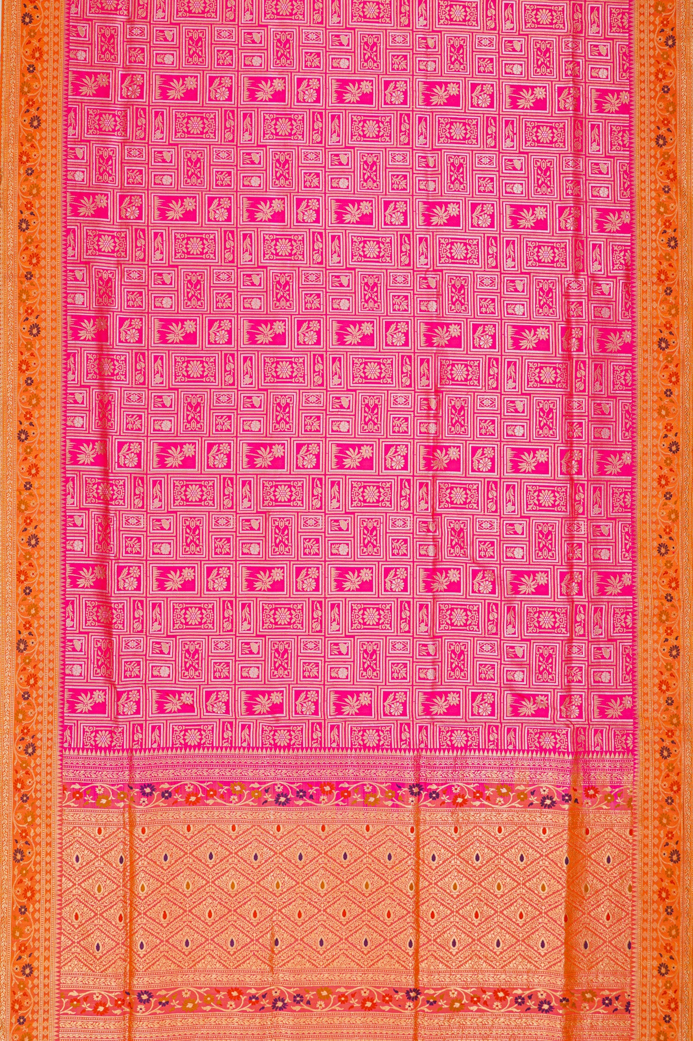 Banarasi Silk Brocade Pink Saree