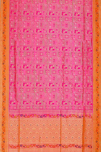Banarasi Silk Brocade Pink Saree
