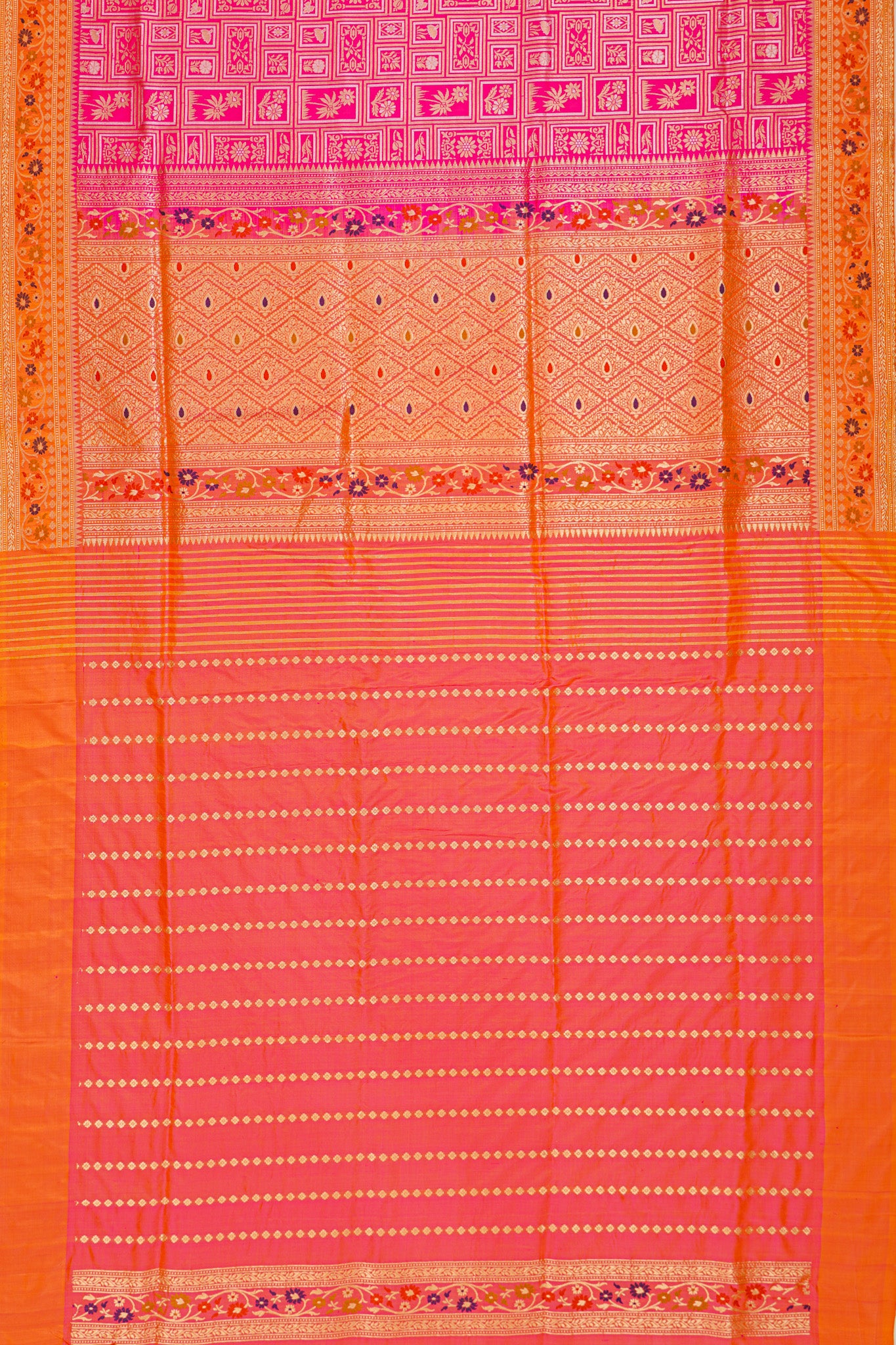 Banarasi Silk Brocade Pink Saree