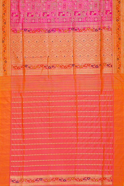 Banarasi Silk Brocade Pink Saree