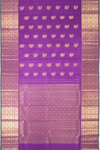 Kankatala Kanchipuram Silk Tissue Butta Purple Saree g2