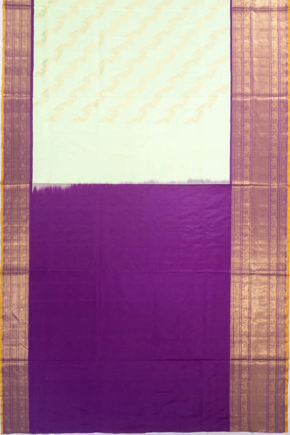 Kankatala Kanchipuram Silk Jaal Pastel Green Saree g2