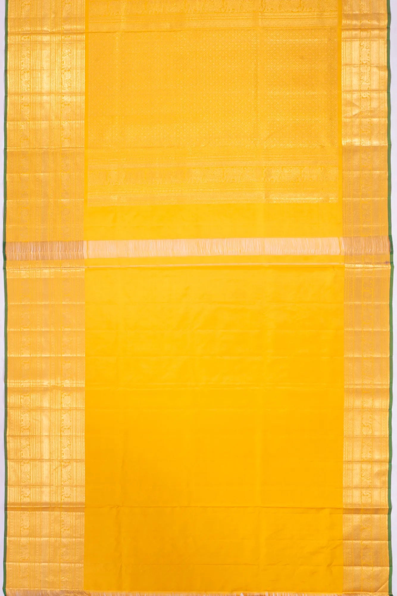 Kankatala Kanchipuram Silk Brocade Yellow Saree g2