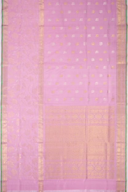Kankatala Uppada Silk Butta Lavender Saree With Jamdani Border And Pallu g2