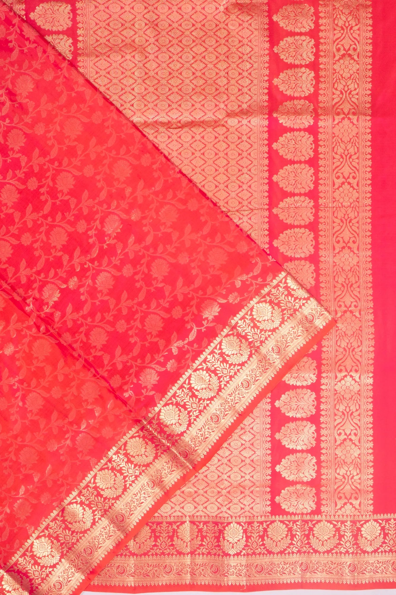 Coimbatore Silk Jaal Red Saree