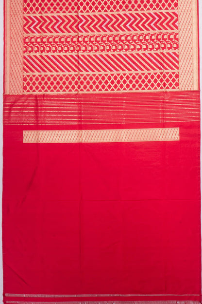 Kankatala Banarasi Silk Kadwa Jaal Red Saree g2
