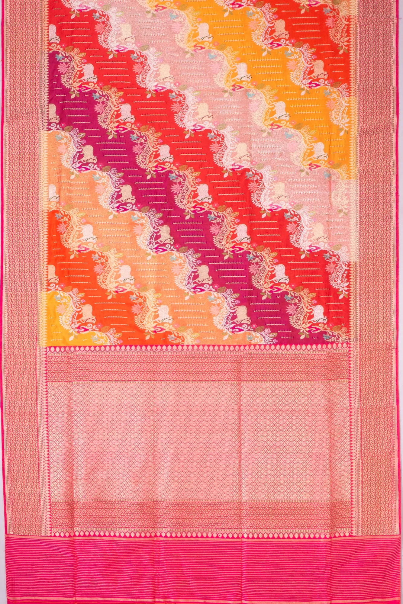 Kankatala Banarasi Silk Jaal Rangkat Saree With Pichwai Inspired g2