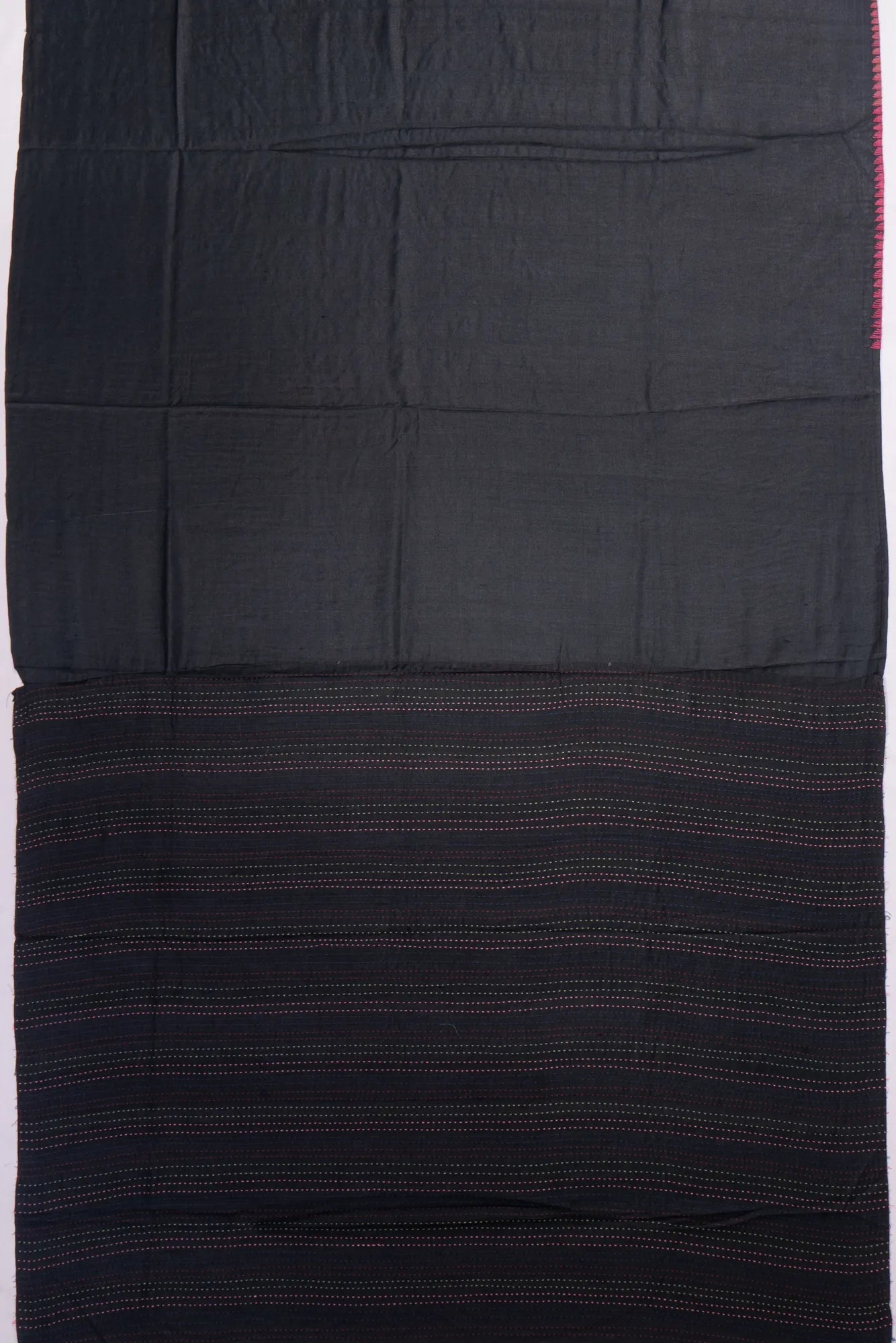 Kankatala Tussar Plain Black Saree With Pichwai Pallu g2
