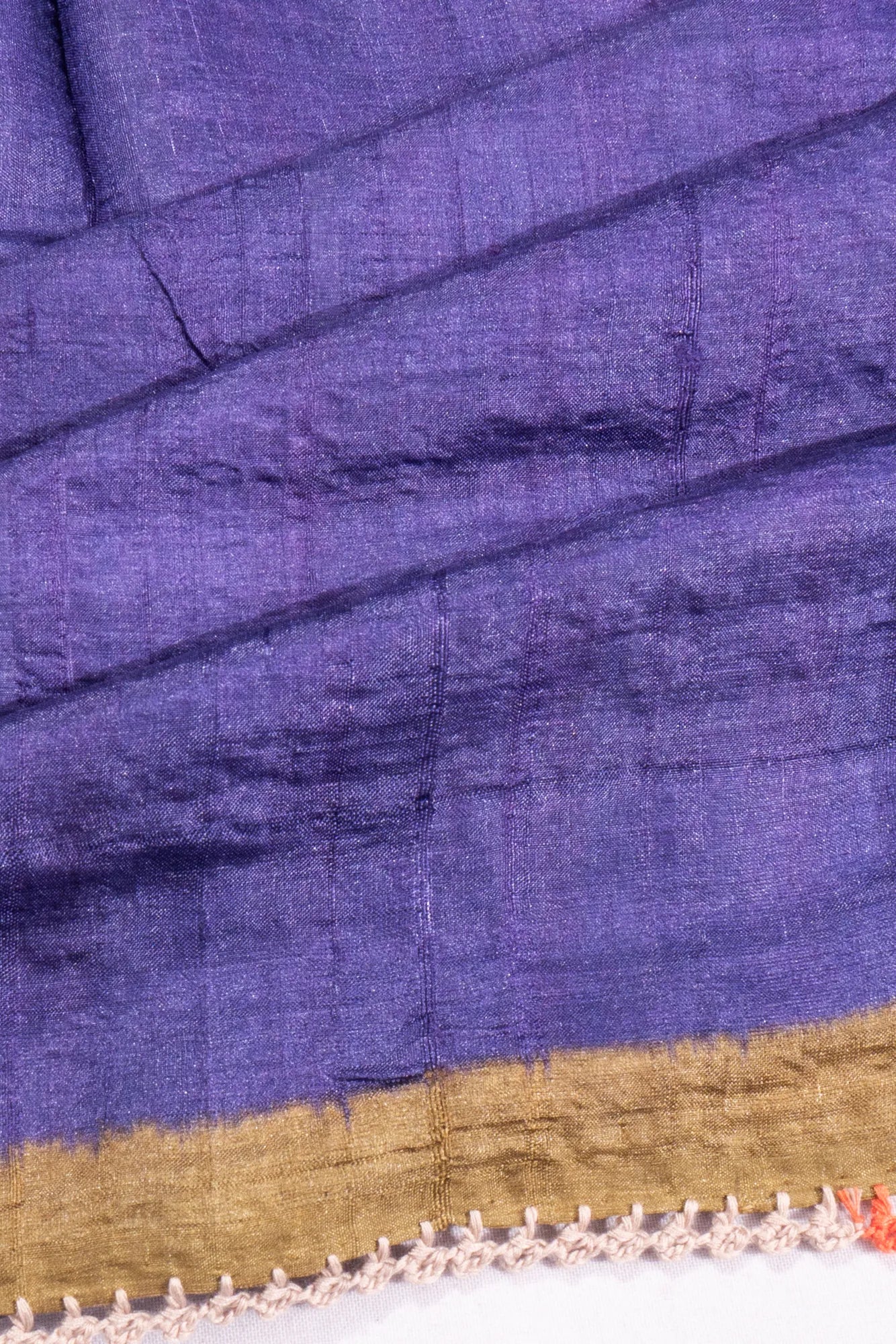 Kankatala Tussar Half-n-Half Blue And Black Saree g2