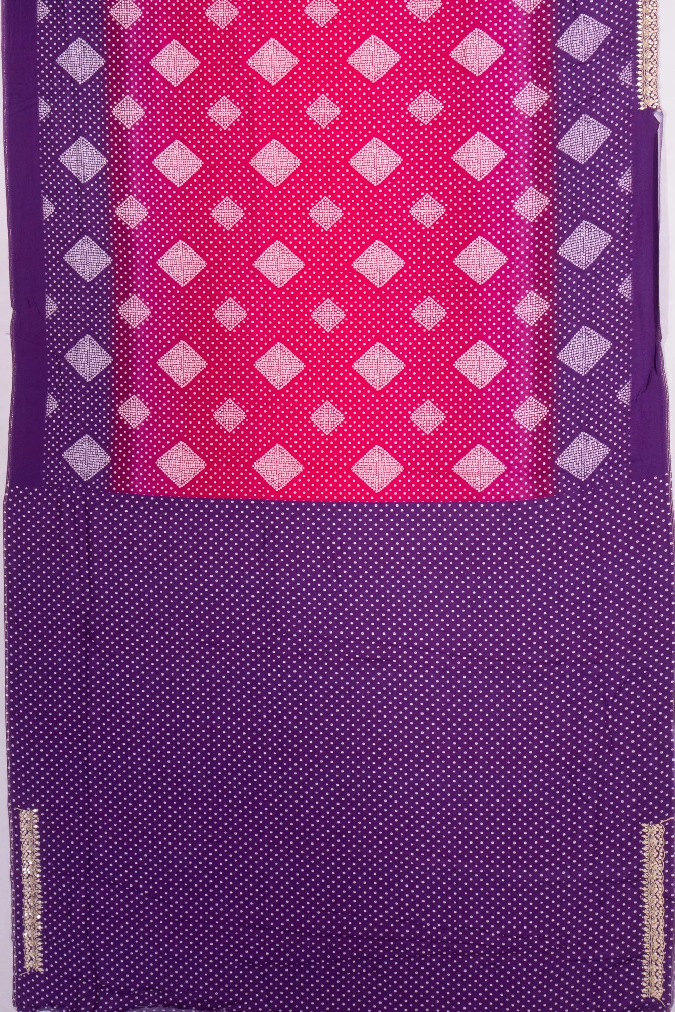 Kankatala Chanderi Cotton Bandhani Inspired Printed Pink Saree g2