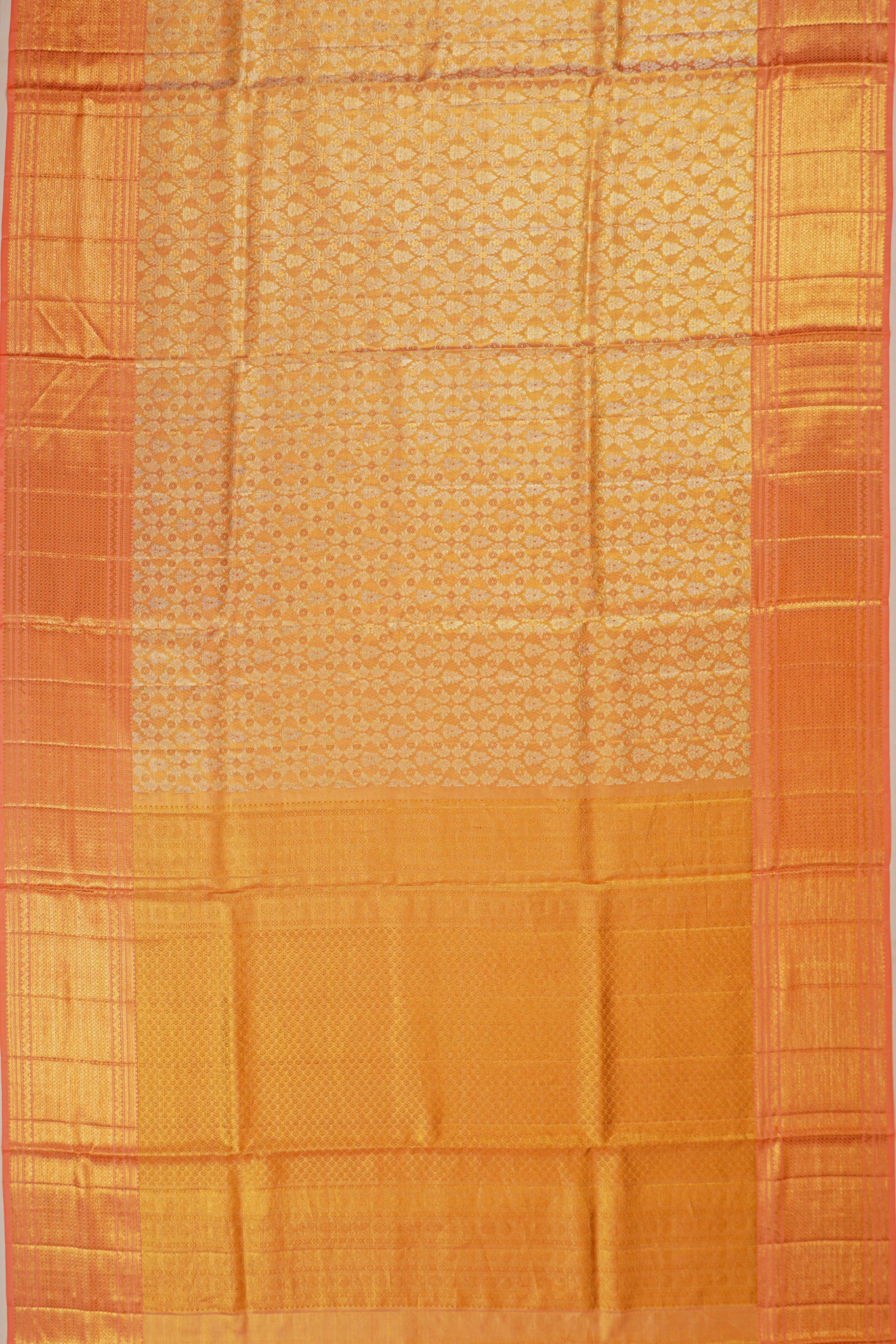 Kanchipuram Silk Tissue Brocade Pink Saree