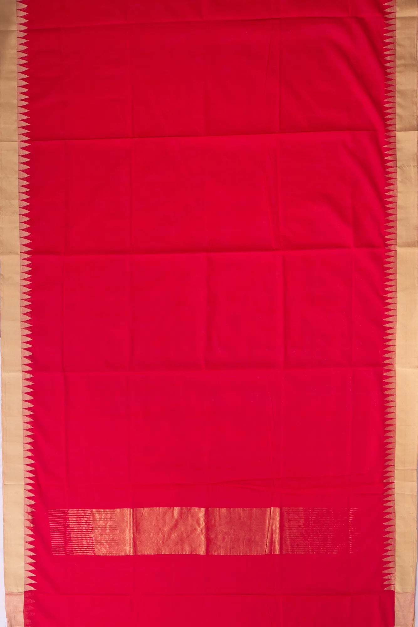 ponduru-handspun-cotton-plain-red-saree-1215822908