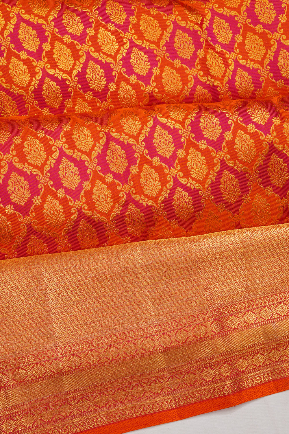 Kanchipuram Silk Brocade Red Saree
