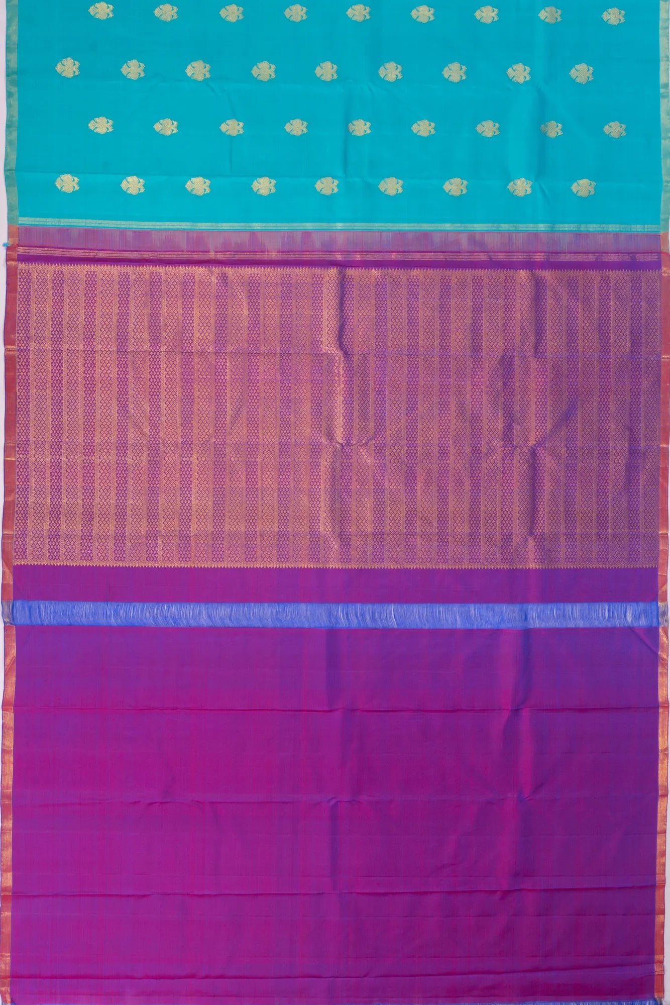 kanchipuram-silk-butta-half-n-half-sky-blue-and-purple-saree-1215825612
