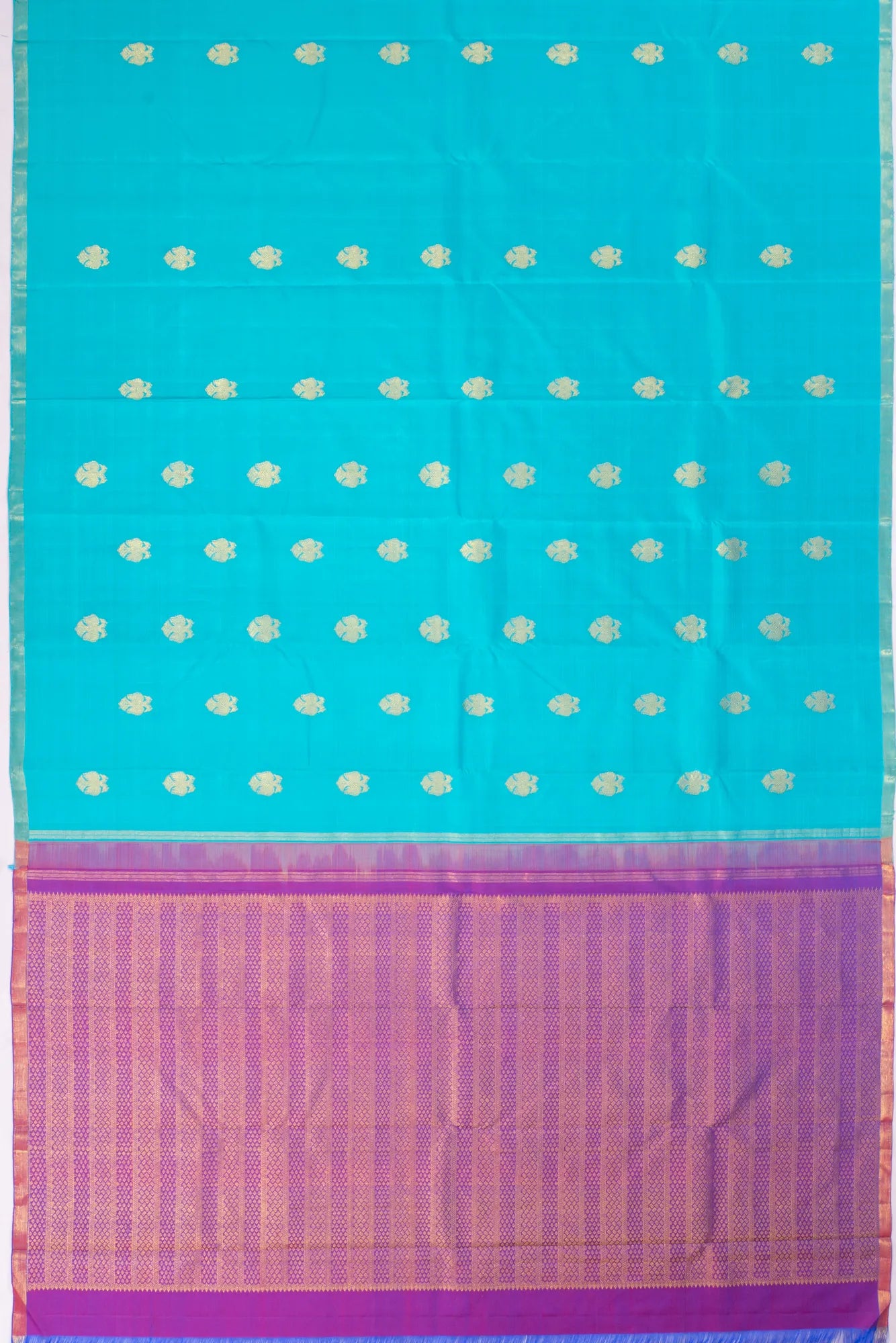 kanchipuram-silk-butta-half-n-half-sky-blue-and-purple-saree-1215825612