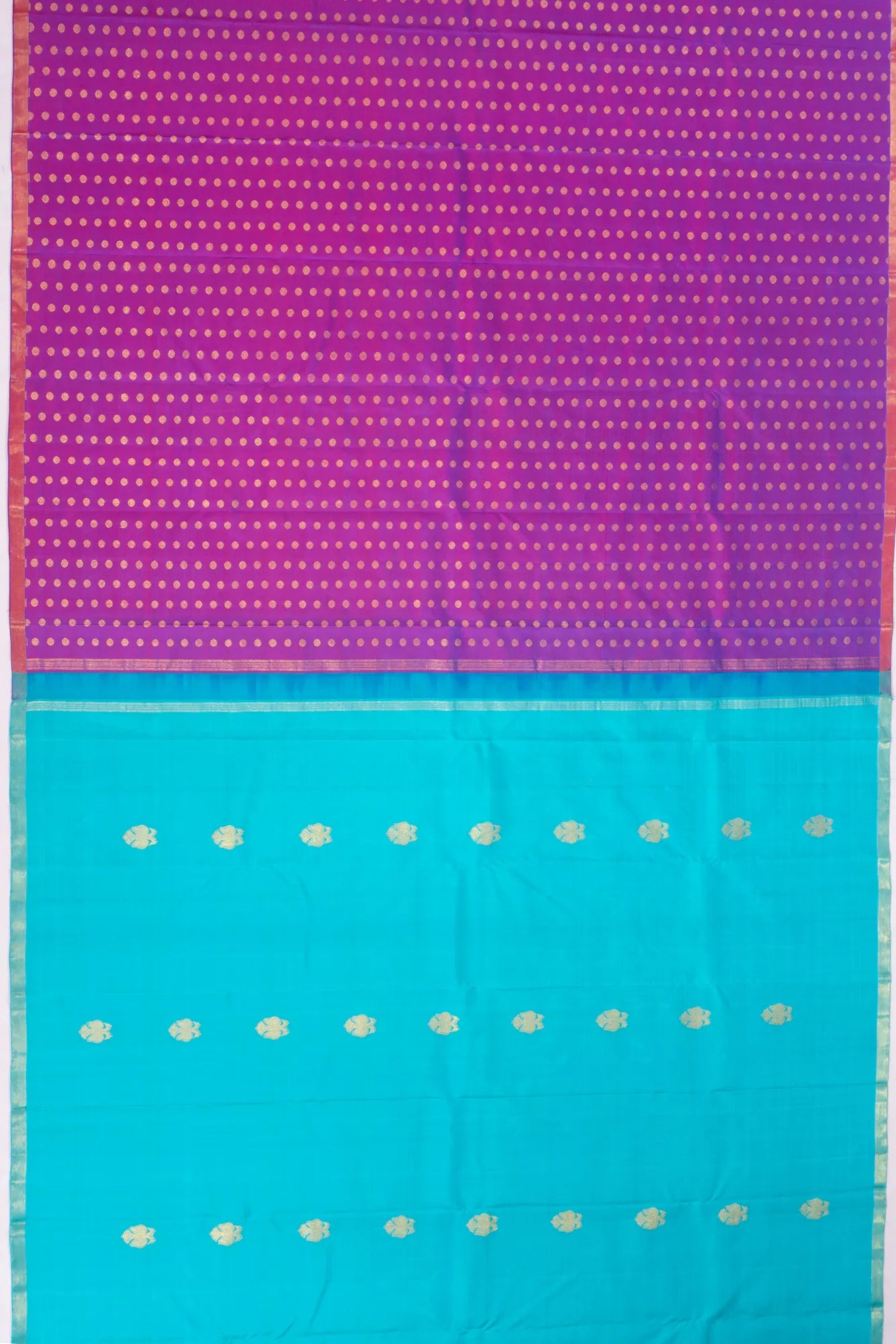 kanchipuram-silk-butta-half-n-half-sky-blue-and-purple-saree-1215825612