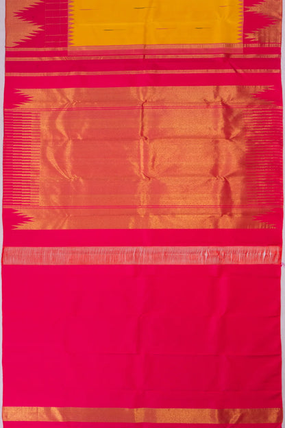 classic-kanchipuram-silk-butta-mustard-yellow-saree-with-temple-border-1215825619