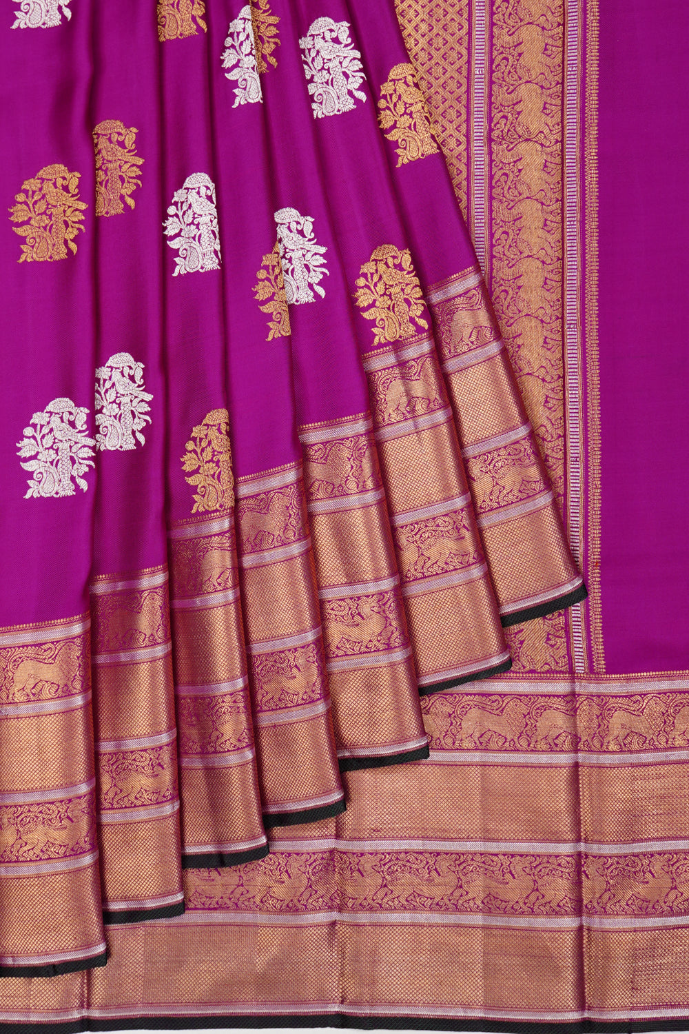 Kanchipuram Silk Butta Purple Saree