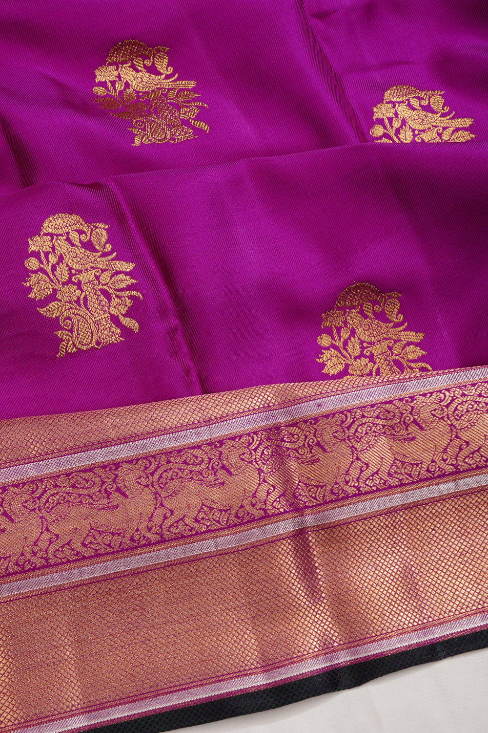 Kanchipuram Silk Butta Purple Saree