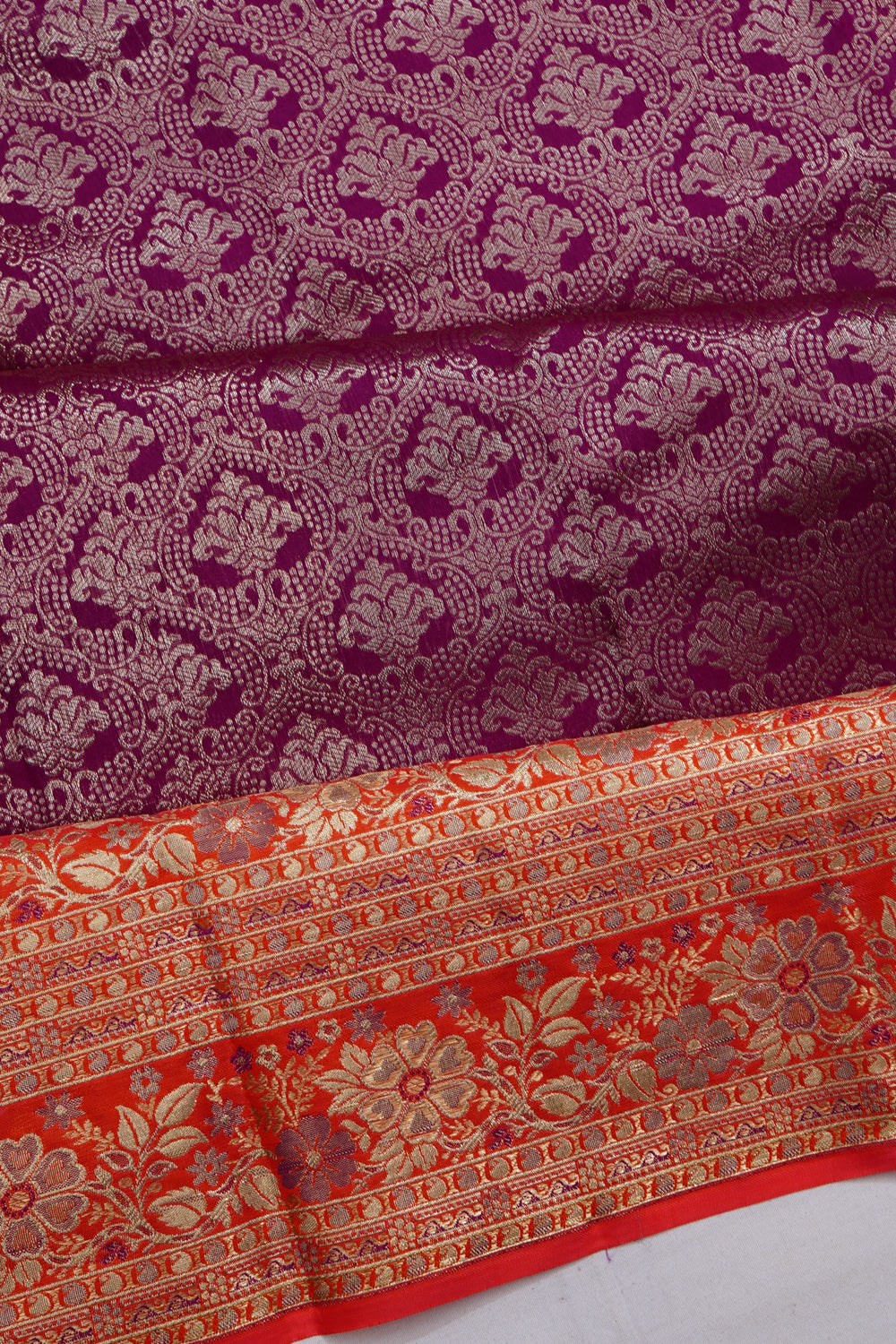 Taranga Kanchi Silk Brocade Purple Saree