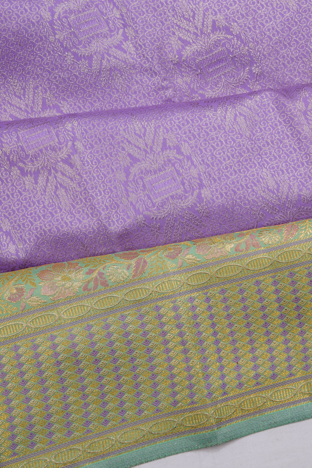 Taranga Kanchi Silk Brocade Lavender Saree