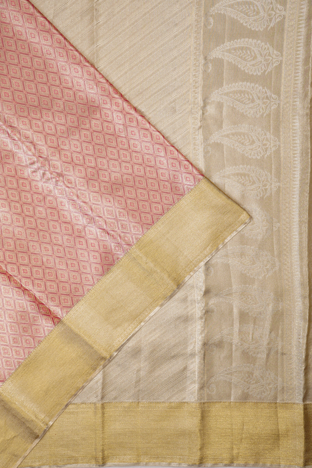 Taranga Kanchi Silk Tissue Brocade Pink Saree