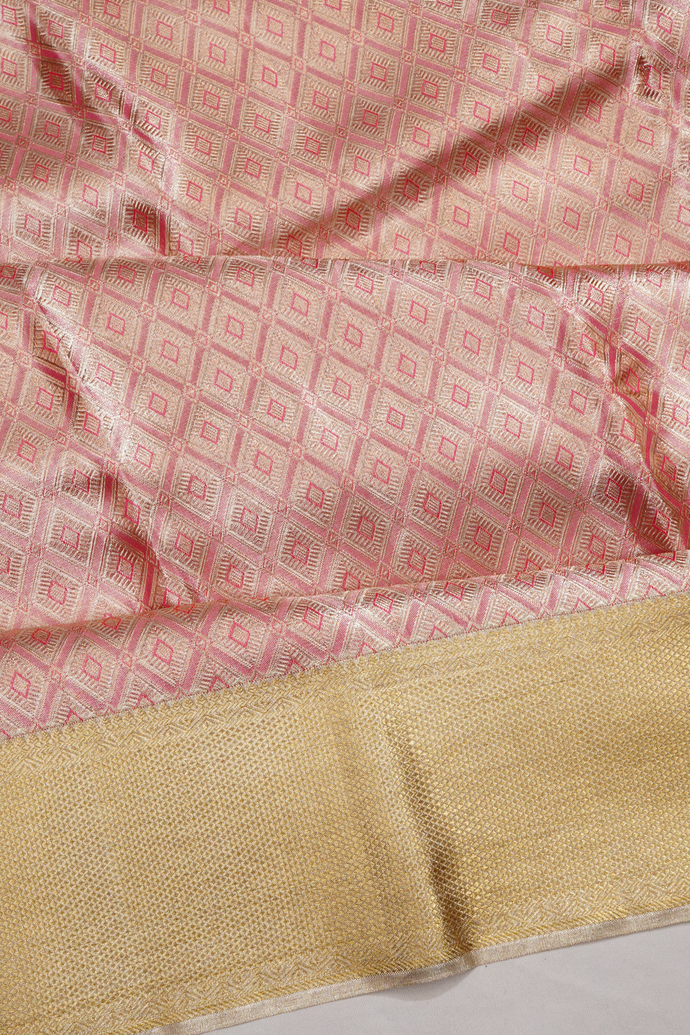 Taranga Kanchi Silk Tissue Brocade Pink Saree
