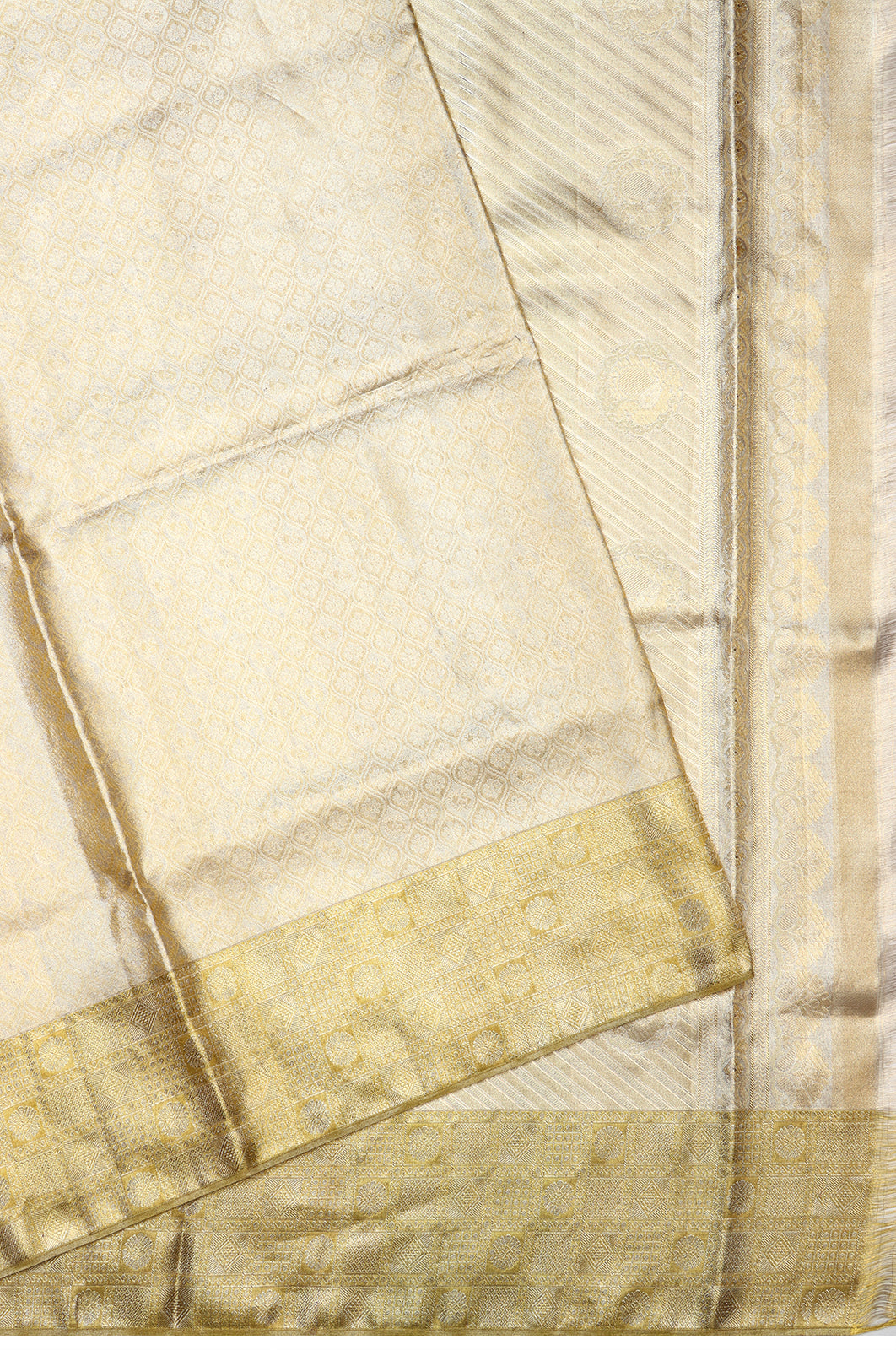 Taranga Kanchi Silk Tissue Brocade Gold Saree