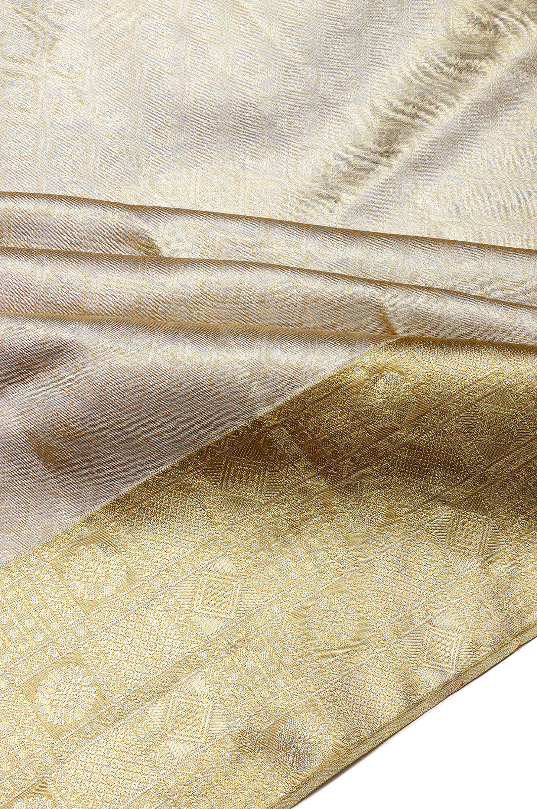 Taranga Kanchi Silk Tissue Brocade Gold Saree